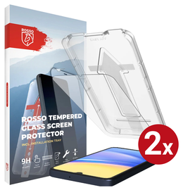 Rosso Samsung Galaxy A15 Tempered Glass met Installatietray (2-Pack)