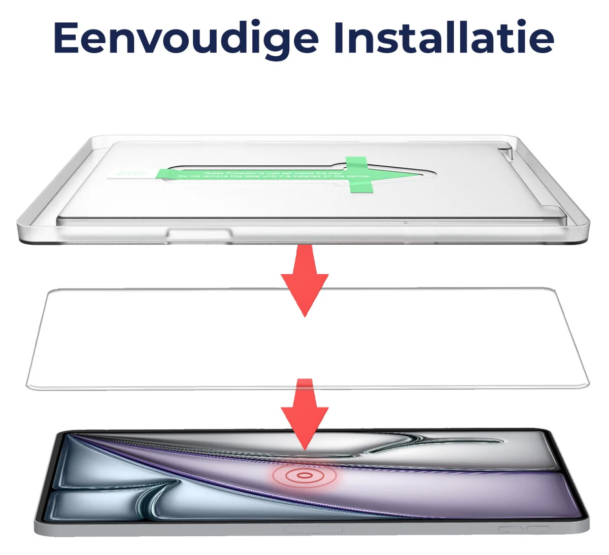 Rosso iPad Air 11/10.9 (2022)/11 (2025) Tempered Glass Installatietray (2-Pack) afbeelding 7