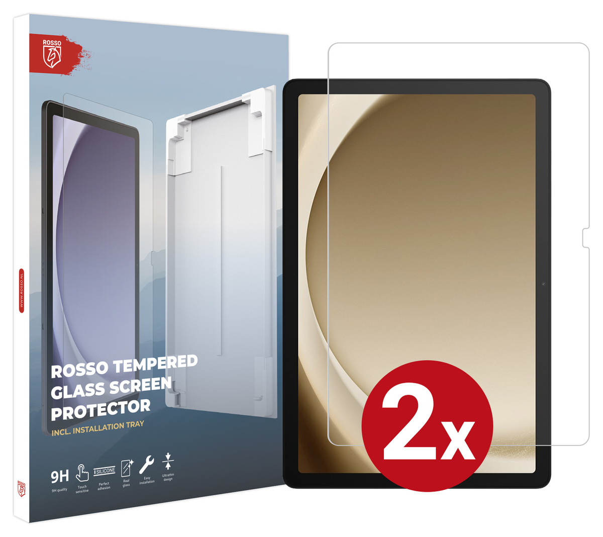 Rosso Samsung Tab A11/ A9 Plus Tempered Glass Installatietray (2-Pack) afbeelding 9
