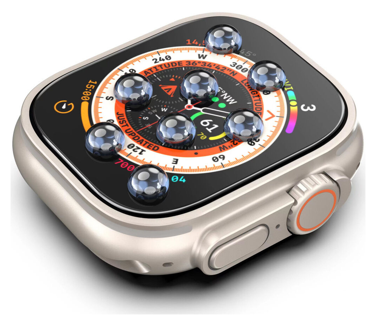 Rosso Apple Watch Ultra 3/2/1 Tempered Glass Installatietray (2-Pack) afbeelding 8