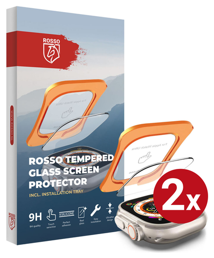Rosso Apple Watch Ultra 3/2/1 Tempered Glass Installatietray (2-Pack) afbeelding 12