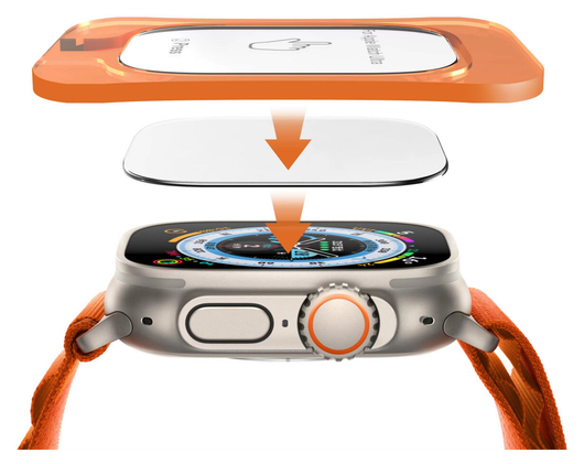 Rosso Apple Watch Ultra 3/2/1 Tempered Glass Installatietray (2-Pack) afbeelding 4