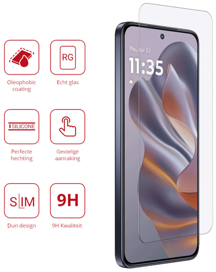 Rosso Motorola Edge 60 Neo 9H Tempered Glass Screen Protector afbeelding 2