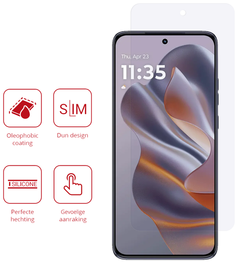 Rosso Motorola Edge 60 Neo Screen Protector Case Friendly Folie Duo Pack afbeelding 4