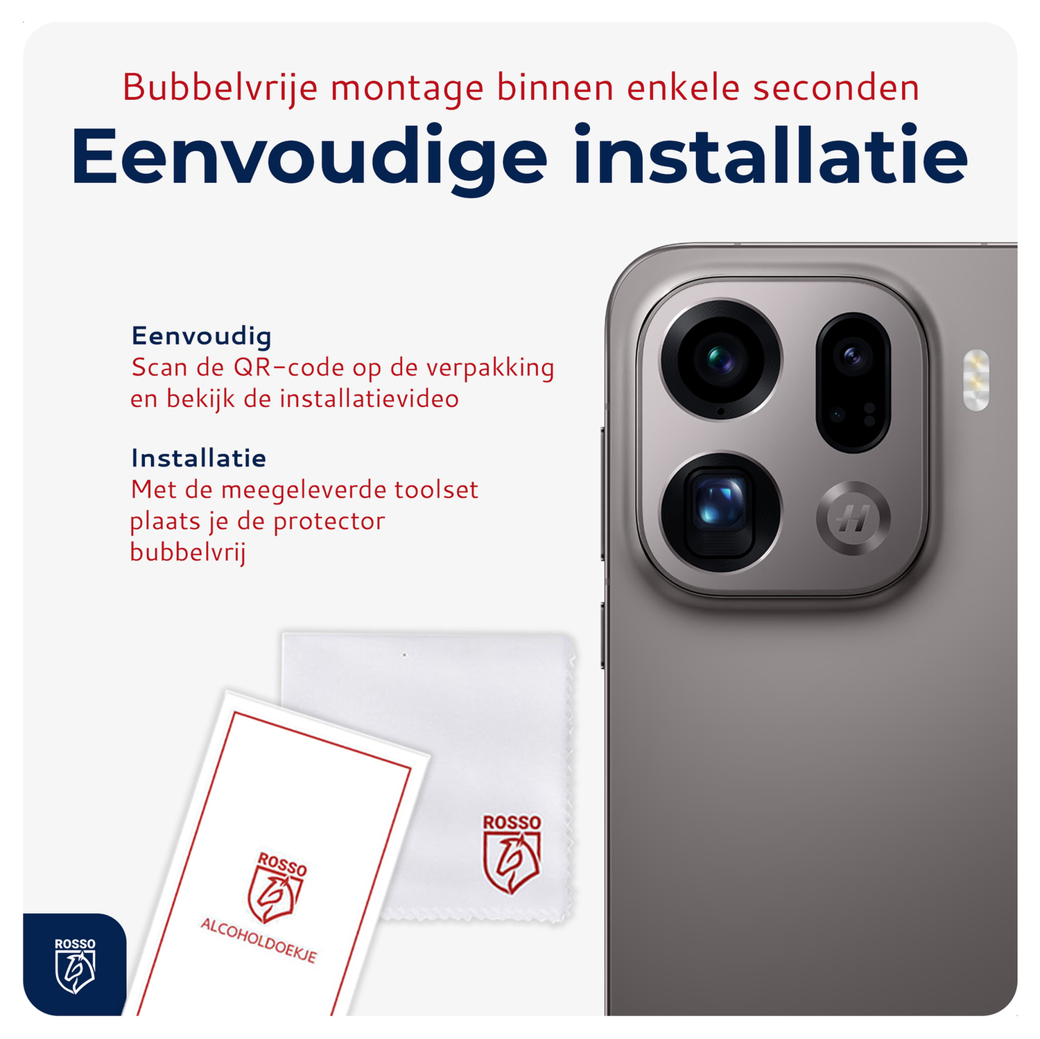 Rosso Oppo Find X9 Camera Lens Protector Transparant afbeelding 7