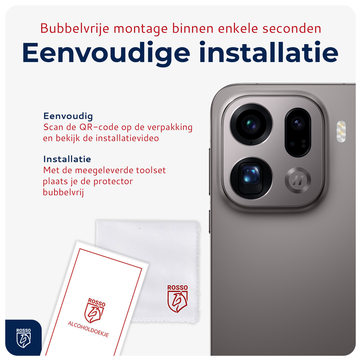 Rosso Oppo Find X9 Pro Camera Lens Protector Transparant afbeelding 6