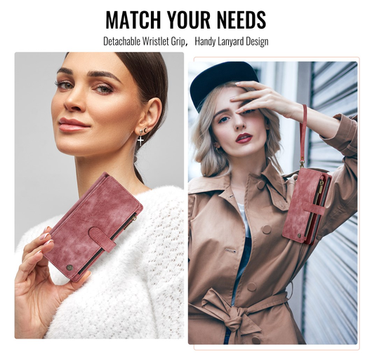 CaseMe C30 Samsung Galaxy S26 Hoesje Pasjeshouder Book Case Rood afbeelding 2