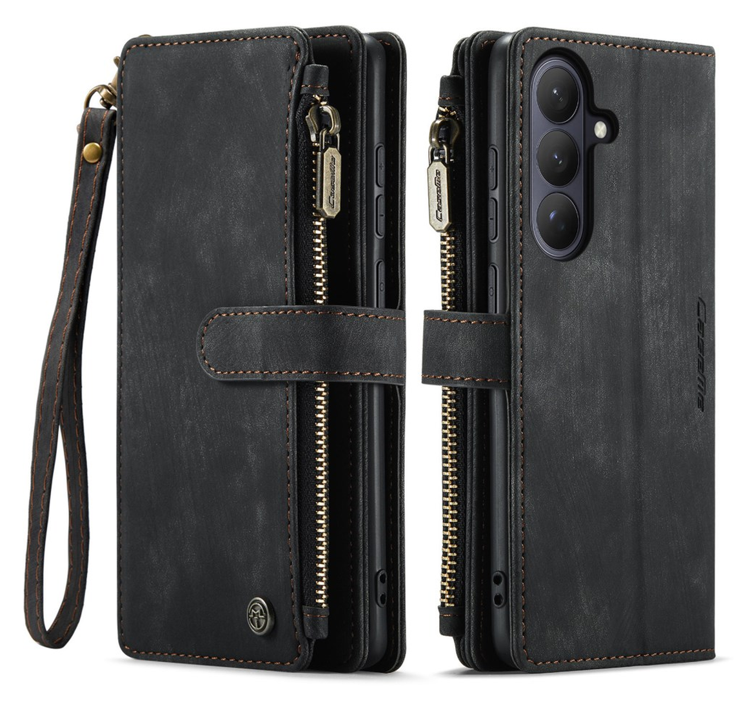 CaseMe C30 Samsung Galaxy S26 Plus Hoesje Pasjeshouder Book Case Zwart afbeelding 3