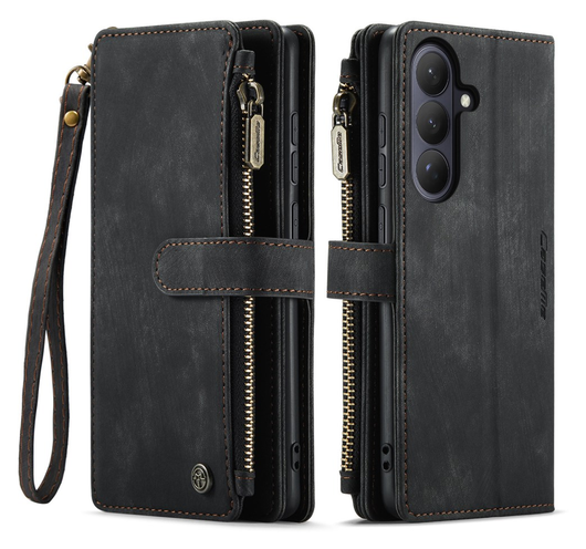 CaseMe C30 Samsung Galaxy S26 Plus Hoesje Pasjeshouder Book Case Zwart afbeelding 3