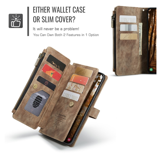 CaseMe C30 Samsung Galaxy S26 Plus Hoesje Pasjeshouder Book Case Bruin afbeelding 9