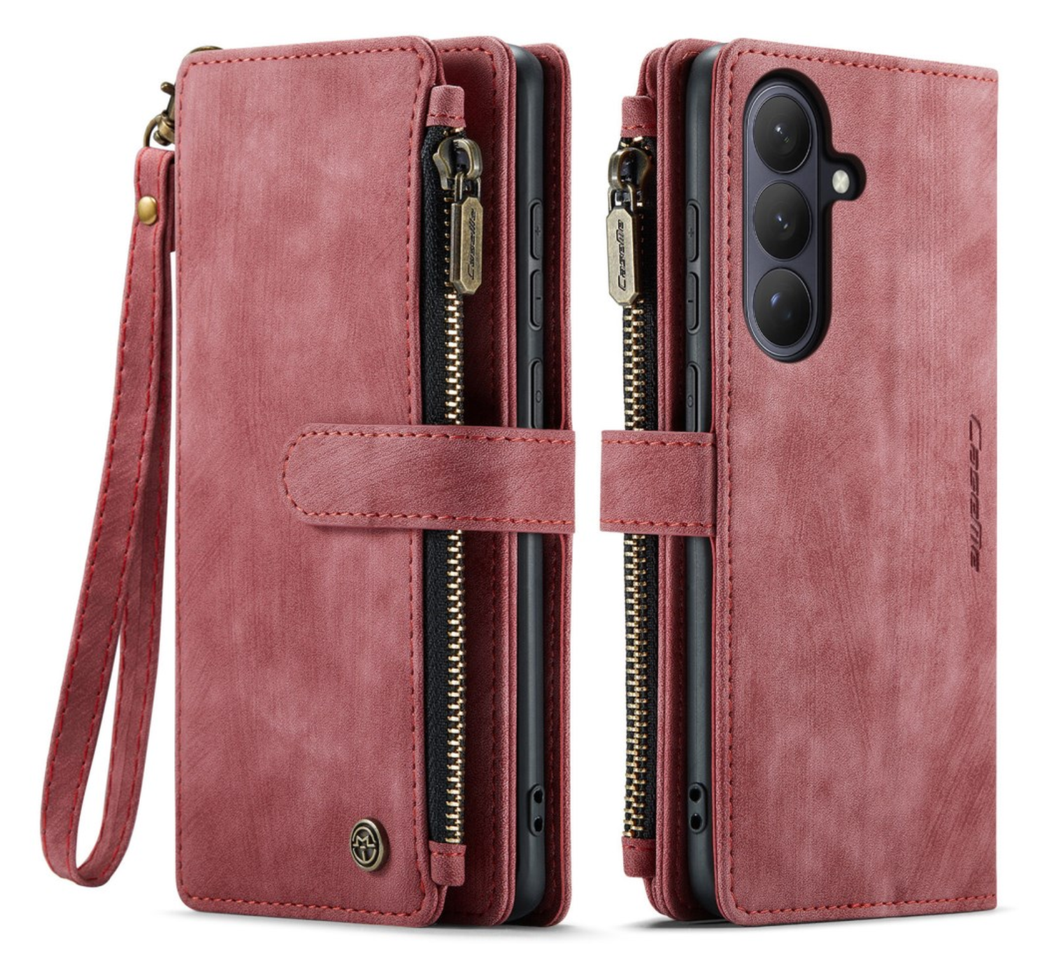 CaseMe C30 Samsung Galaxy S26 Plus Hoesje Pasjeshouder Book Case Rood afbeelding 3