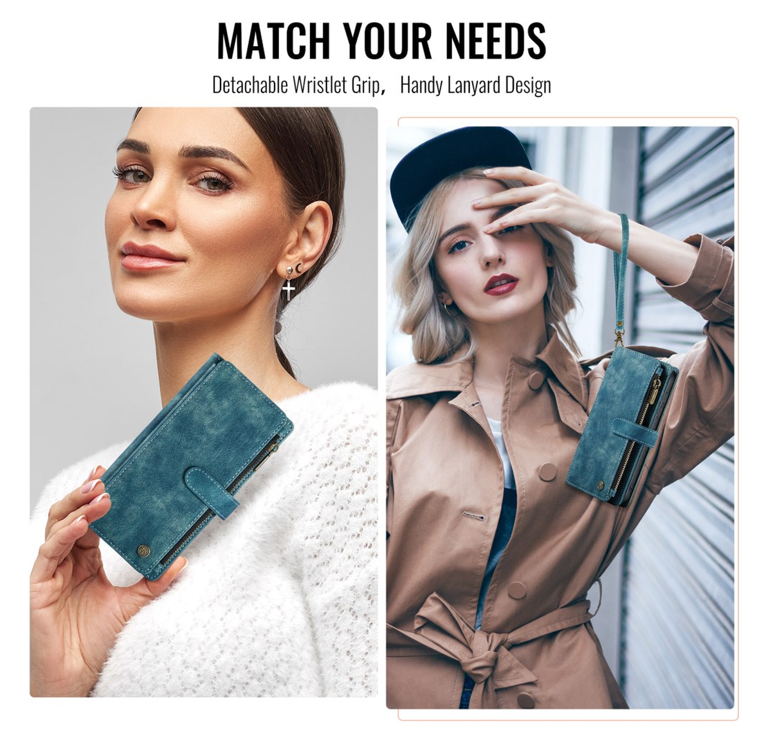 CaseMe C30 Samsung Galaxy S26 Plus Hoesje Pasjeshouder Book Case Blauw afbeelding 2