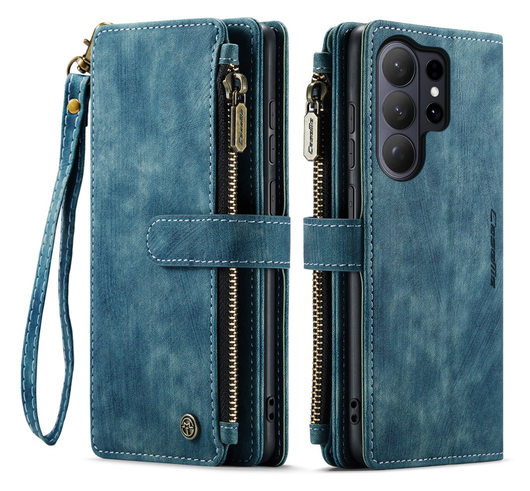 CaseMe C30 Samsung Galaxy S26 Ultra Hoesje Pasjeshouder Book Case Blauw afbeelding 3