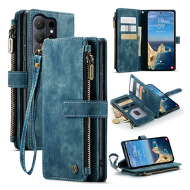 CaseMe C30 Samsung Galaxy S26 Ultra Hoesje Pasjeshouder Book Case Blauw afbeelding