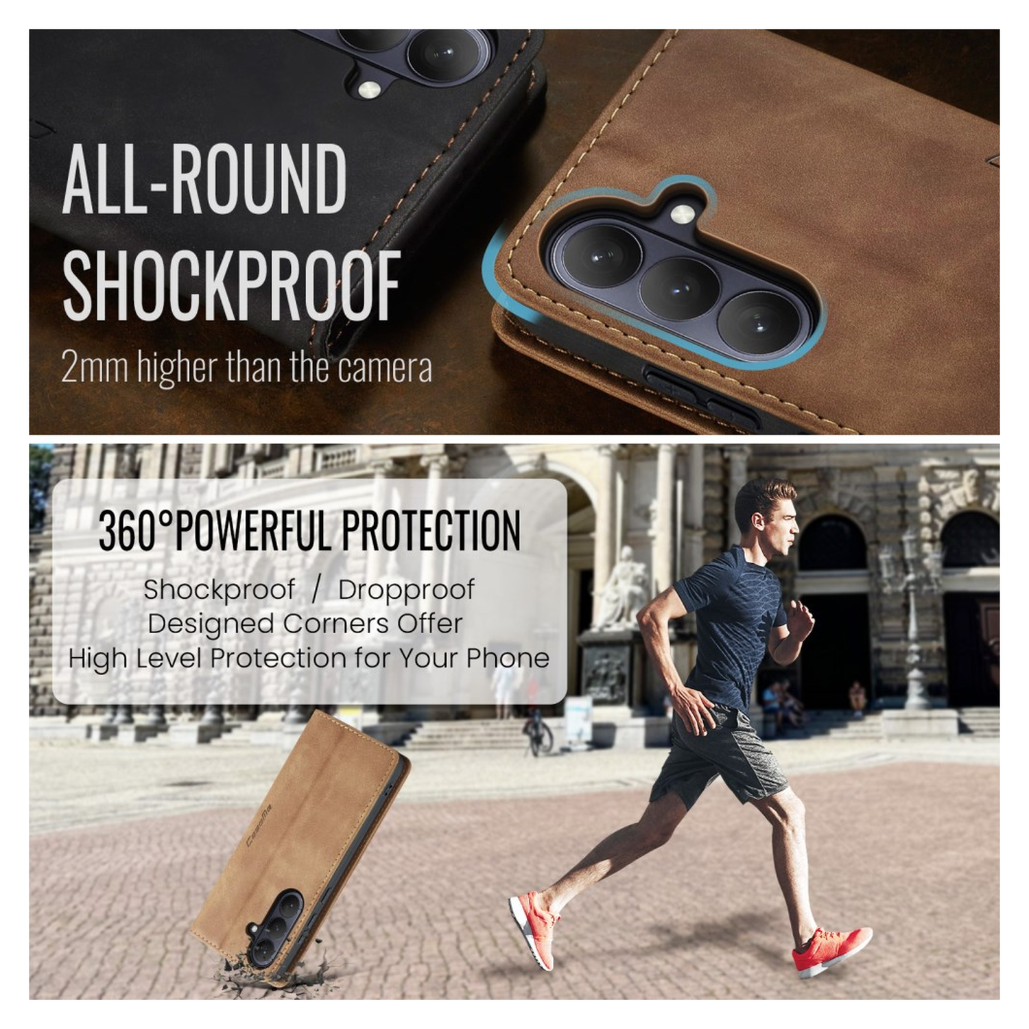 CaseMe 013 Samsung Galaxy S26 Hoesje Book Case met Standaard Bruin afbeelding 7