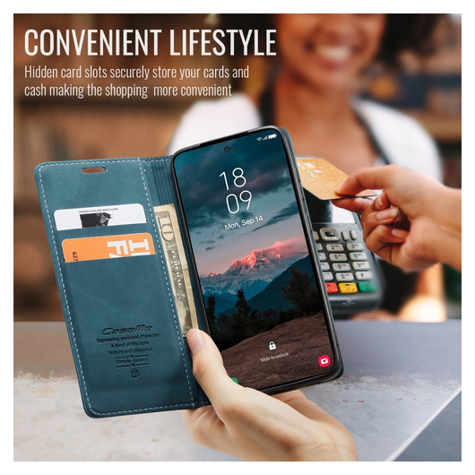 CaseMe 013 Samsung Galaxy S26 Hoesje Book Case met Standaard Blauw afbeelding 2