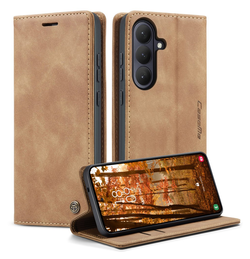 CaseMe 013 Samsung Galaxy S26 Plus Hoesje Book Case met Standaard Bruin afbeelding 1
