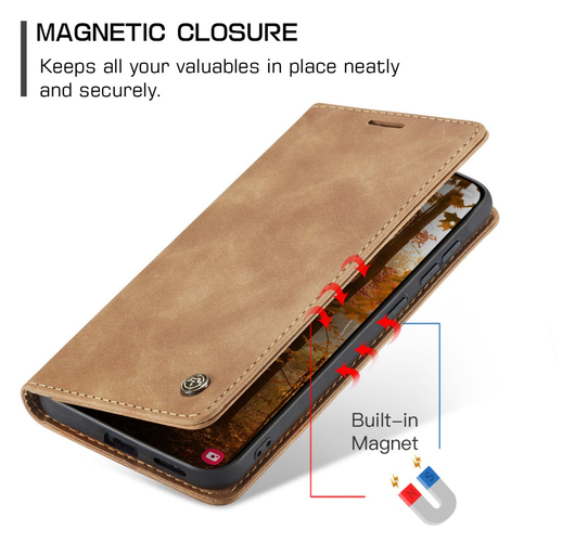 CaseMe 013 Samsung Galaxy S26 Plus Hoesje Book Case met Standaard Bruin afbeelding 10