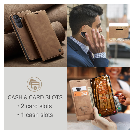 CaseMe 013 Samsung Galaxy S26 Plus Hoesje Book Case met Standaard Bruin afbeelding 9