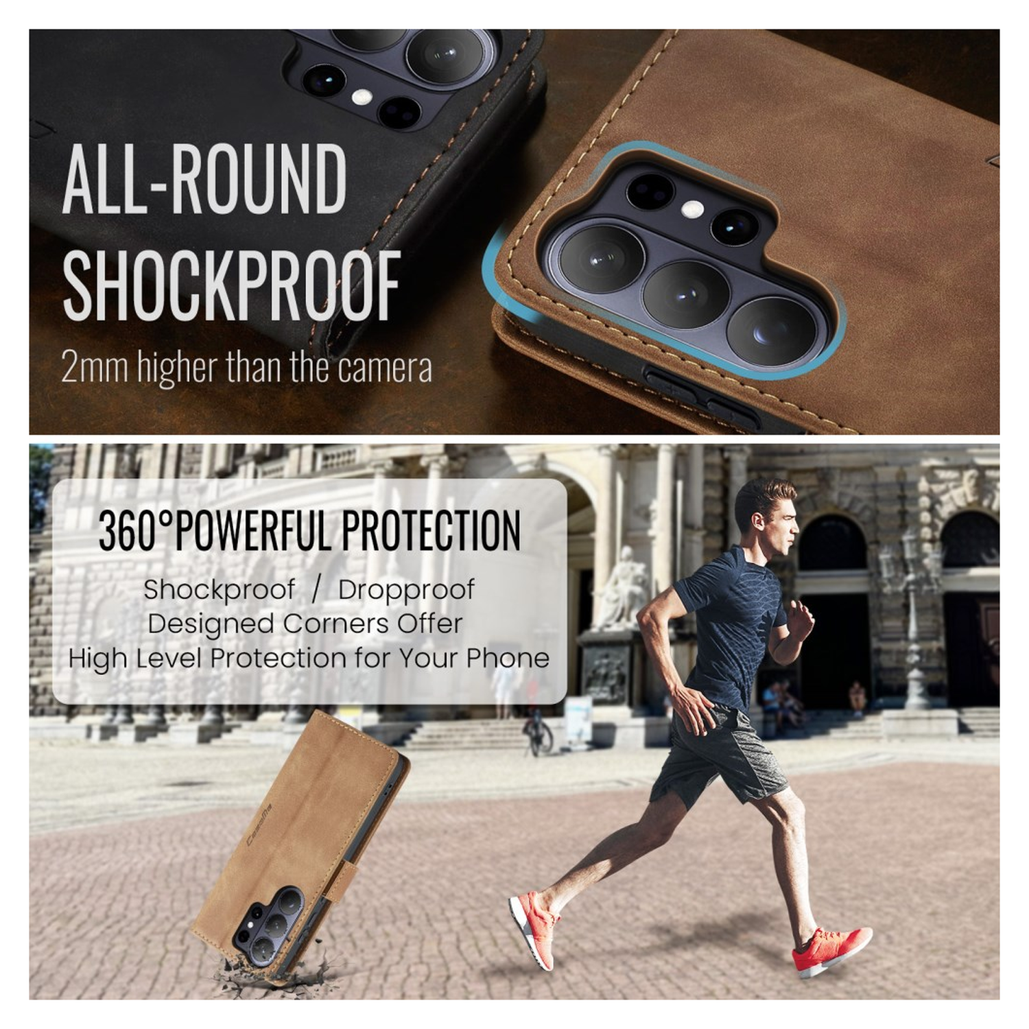 CaseMe 013 Samsung Galaxy S26 Ultra Hoesje Book Case met Standaard Bruin afbeelding 7