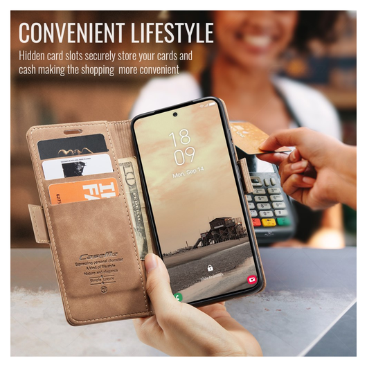 CaseMe 013 Samsung Galaxy S26 Ultra Hoesje Book Case met Standaard Bruin afbeelding 2