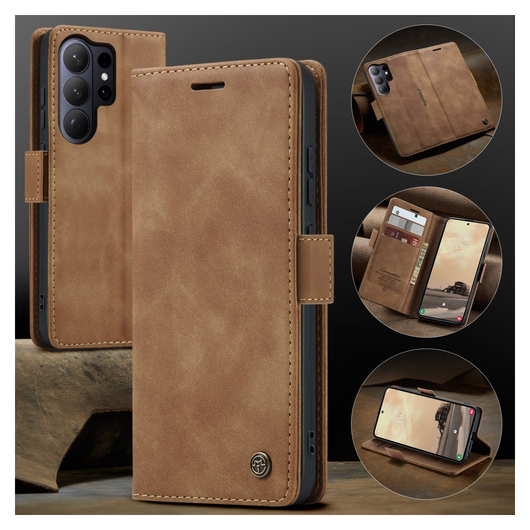 CaseMe 013 Samsung Galaxy S26 Ultra Hoesje Book Case met Standaard Bruin afbeelding 8
