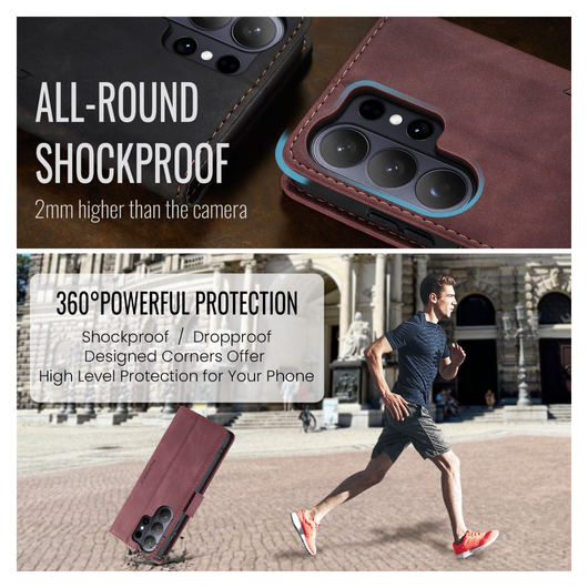 CaseMe 013 Samsung Galaxy S26 Ultra Hoesje Book Case met Standaard Rood afbeelding 7