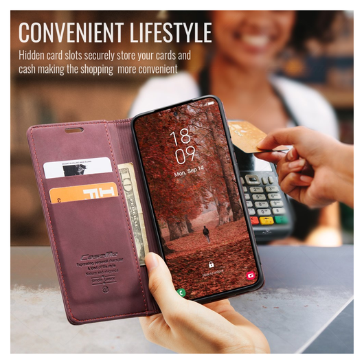 CaseMe 013 Samsung Galaxy S26 Plus Hoesje Book Case met Standaard Rood afbeelding 2