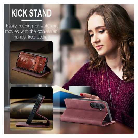 CaseMe 013 Samsung Galaxy S26 Plus Hoesje Book Case met Standaard Rood afbeelding 6