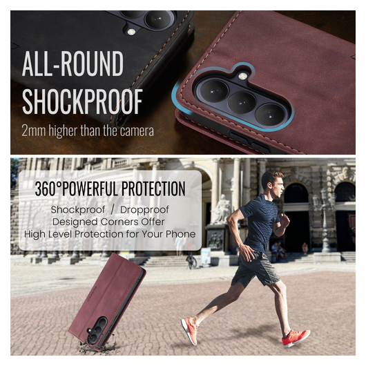 CaseMe 013 Samsung Galaxy S26 Plus Hoesje Book Case met Standaard Rood afbeelding 7