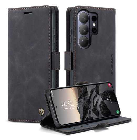 CaseMe 013 Samsung Galaxy S26 Ultra Hoesje Book Case met Standaard Zwart afbeelding 1