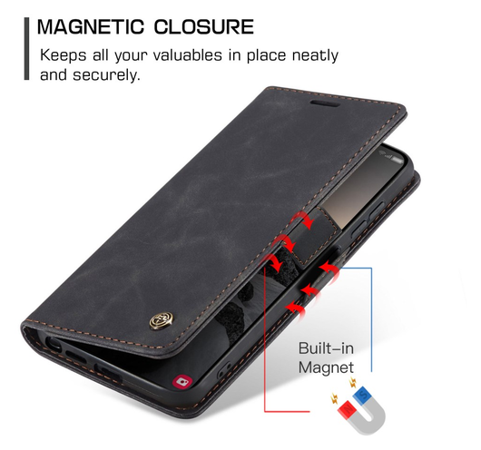 CaseMe 013 Samsung Galaxy S26 Ultra Hoesje Book Case met Standaard Zwart afbeelding 10