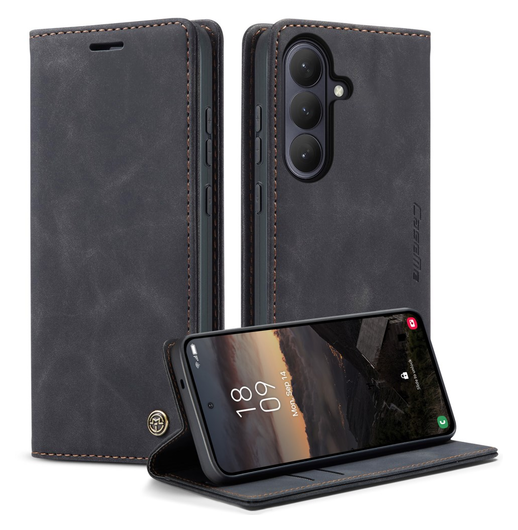 CaseMe 013 Samsung Galaxy S26 Plus Hoesje Book Case met Standaard Zwart afbeelding 1