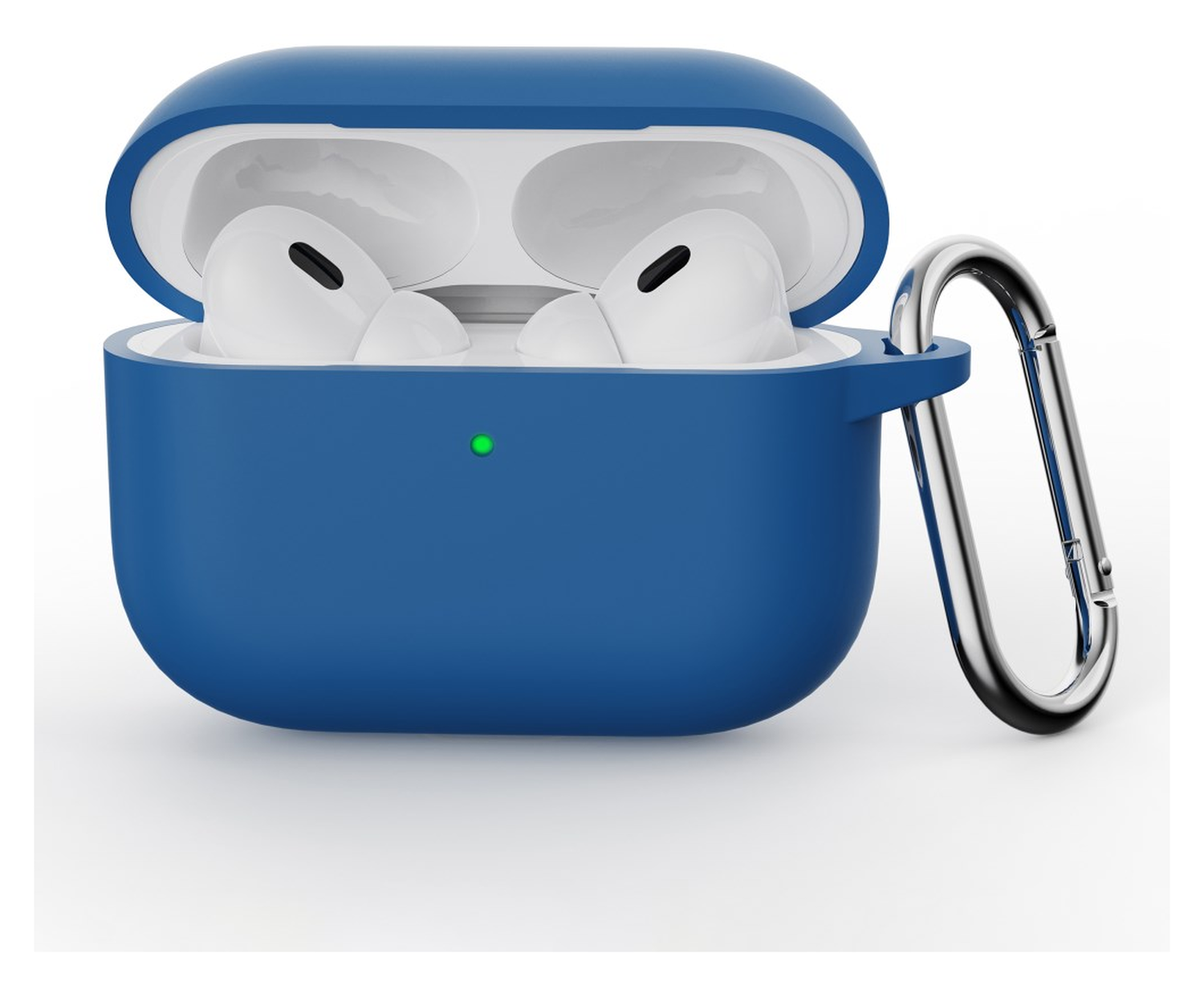 Apple AirPods Pro 3 Siliconen Hoesje met Karabijnhaak Blauw afbeelding 1