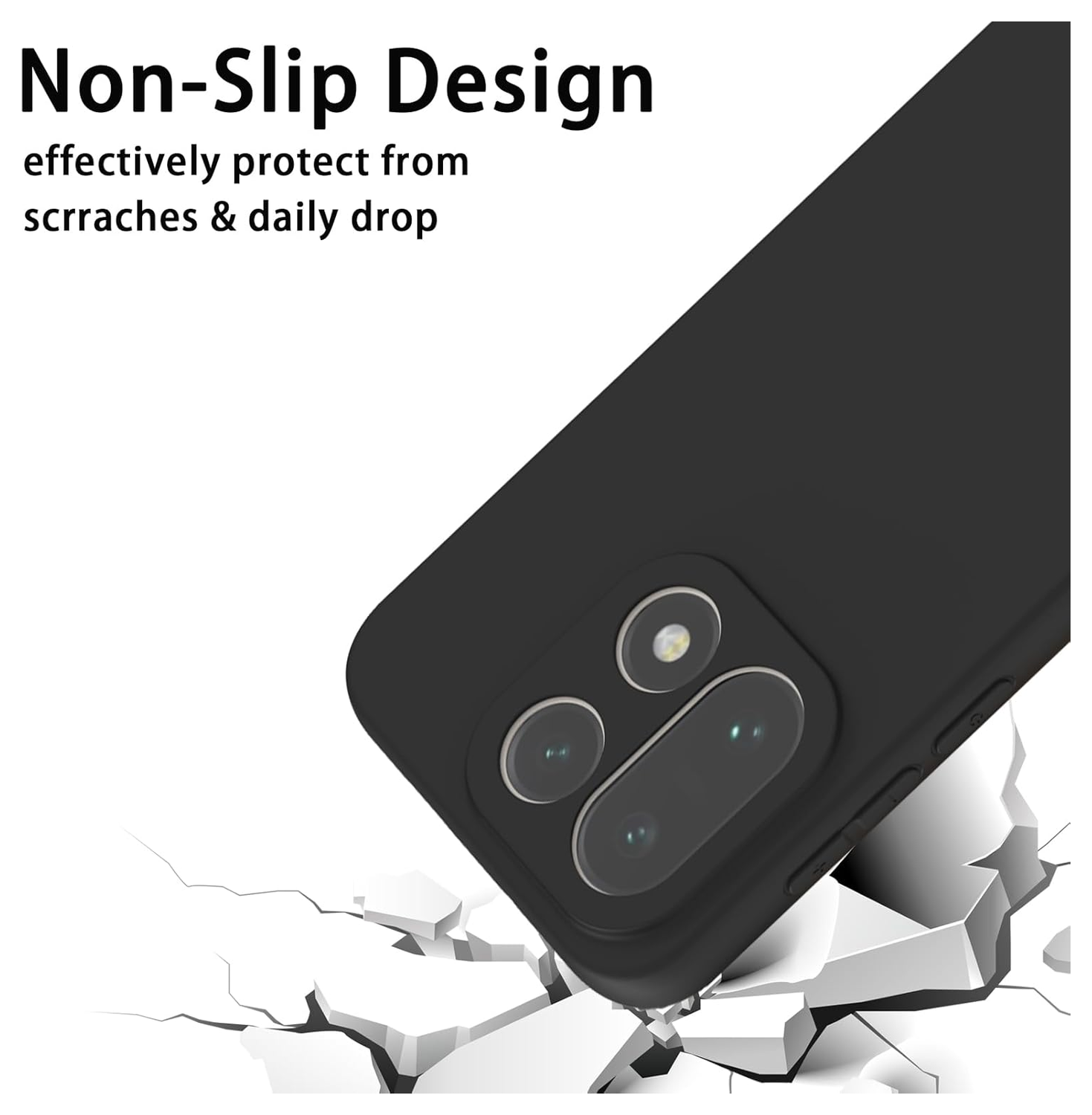 OnePlus 15 Hoesje Dun TPU Back Cover Matte Zwart afbeelding 3