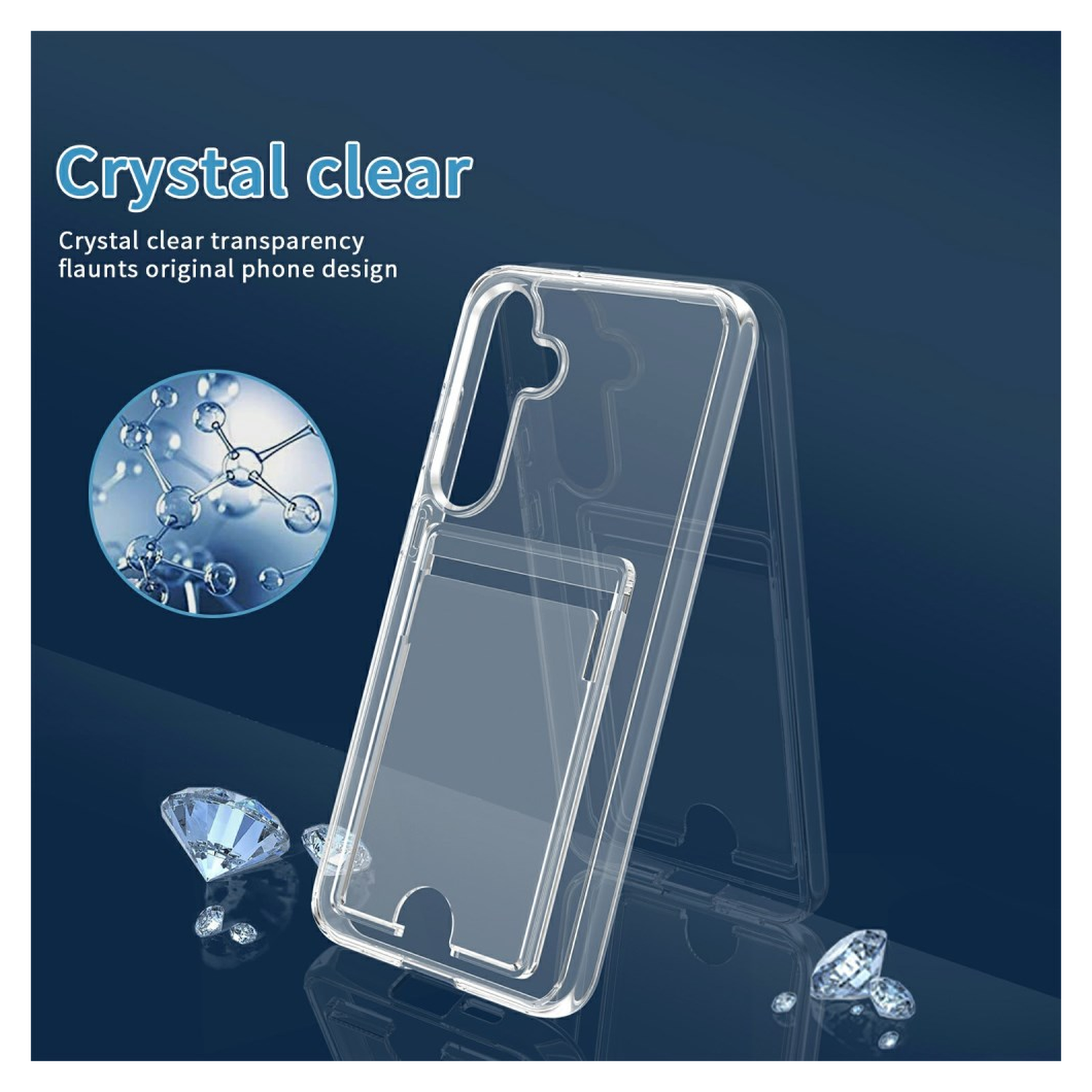 Samsung Galaxy S26 Plus Hoesje Dun TPU met Pasjeshouder Back Cover Transparant afbeelding 6