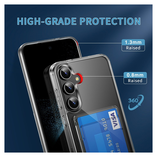 Samsung Galaxy S26 Plus Hoesje Dun TPU met Pasjeshouder Back Cover Transparant afbeelding 2