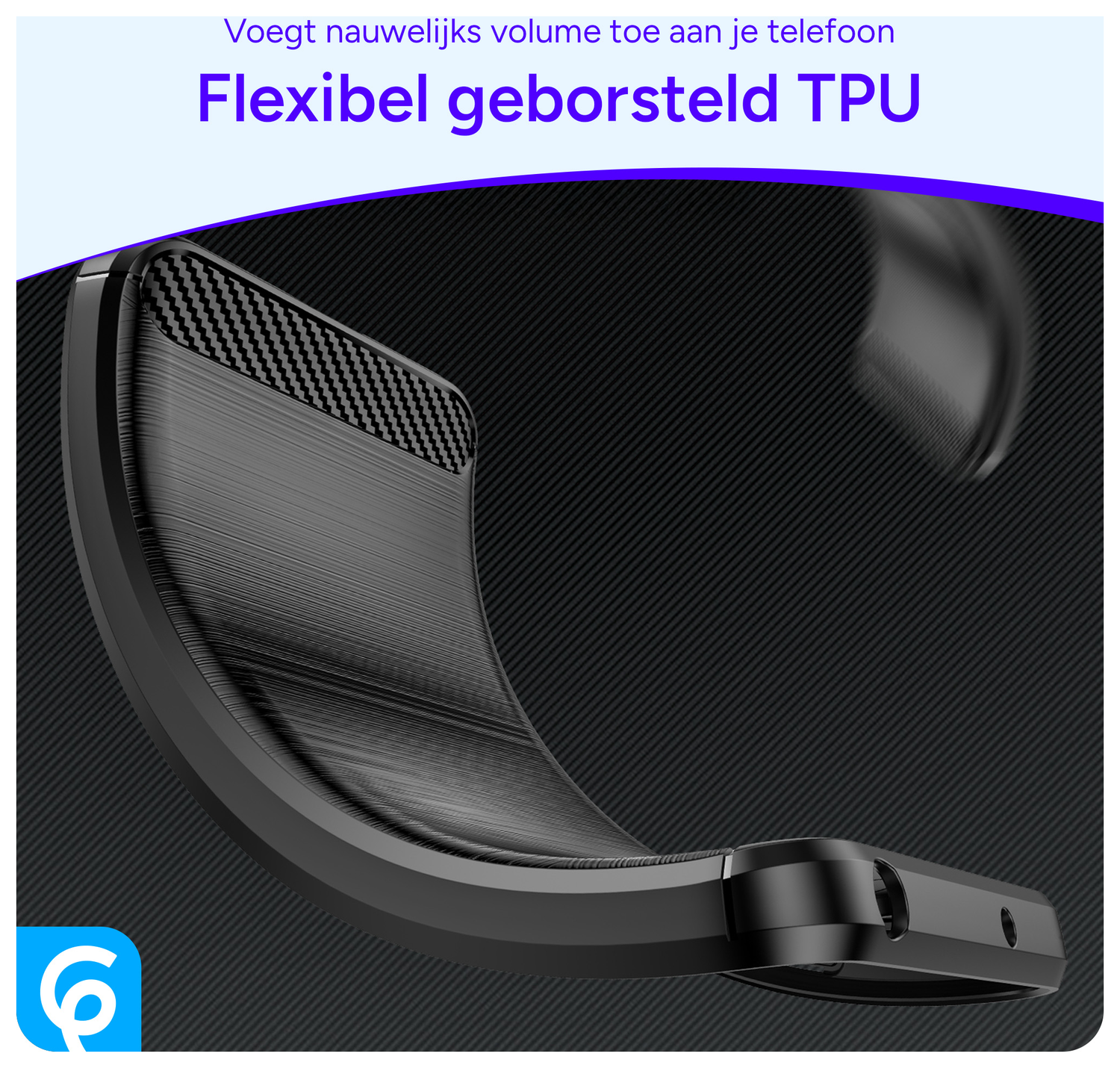 Samsung Galaxy S26 Hoesje Geborsteld TPU Flexibele Back Cover Zwart afbeelding 6