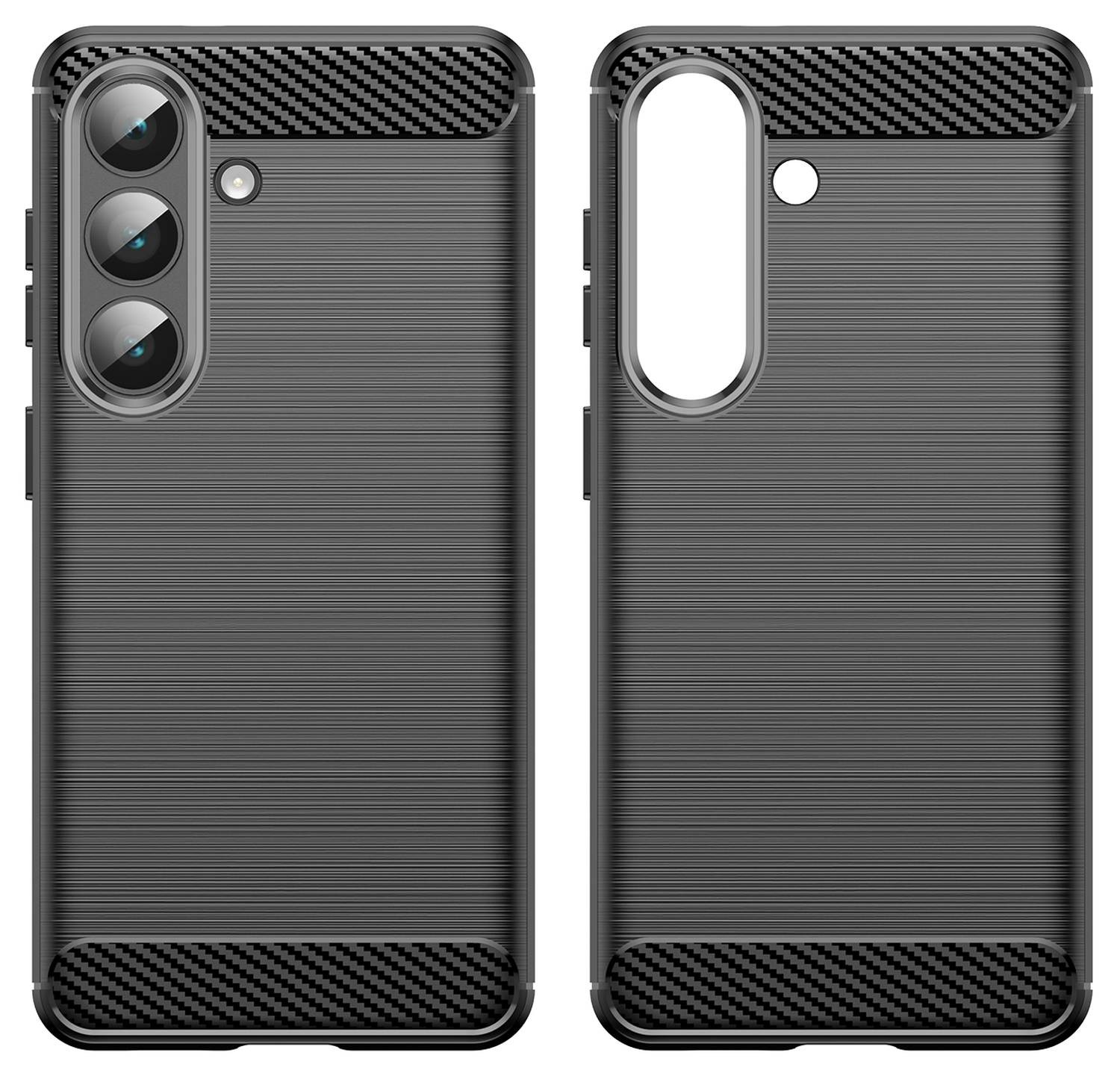 Samsung Galaxy S26 Hoesje Geborsteld TPU Flexibele Back Cover Zwart afbeelding 2