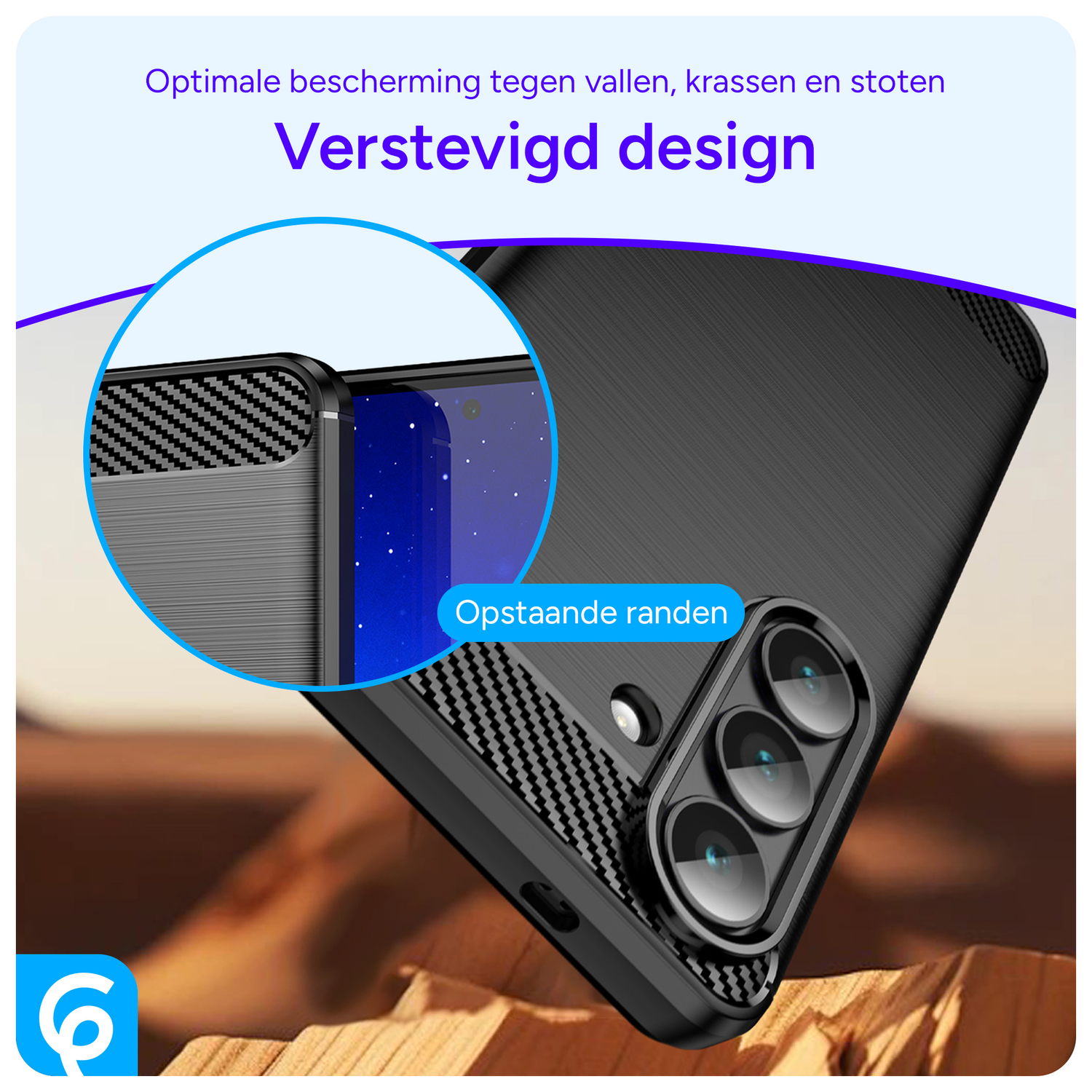 Samsung Galaxy S26 Hoesje Geborsteld TPU Flexibele Back Cover Zwart afbeelding 2