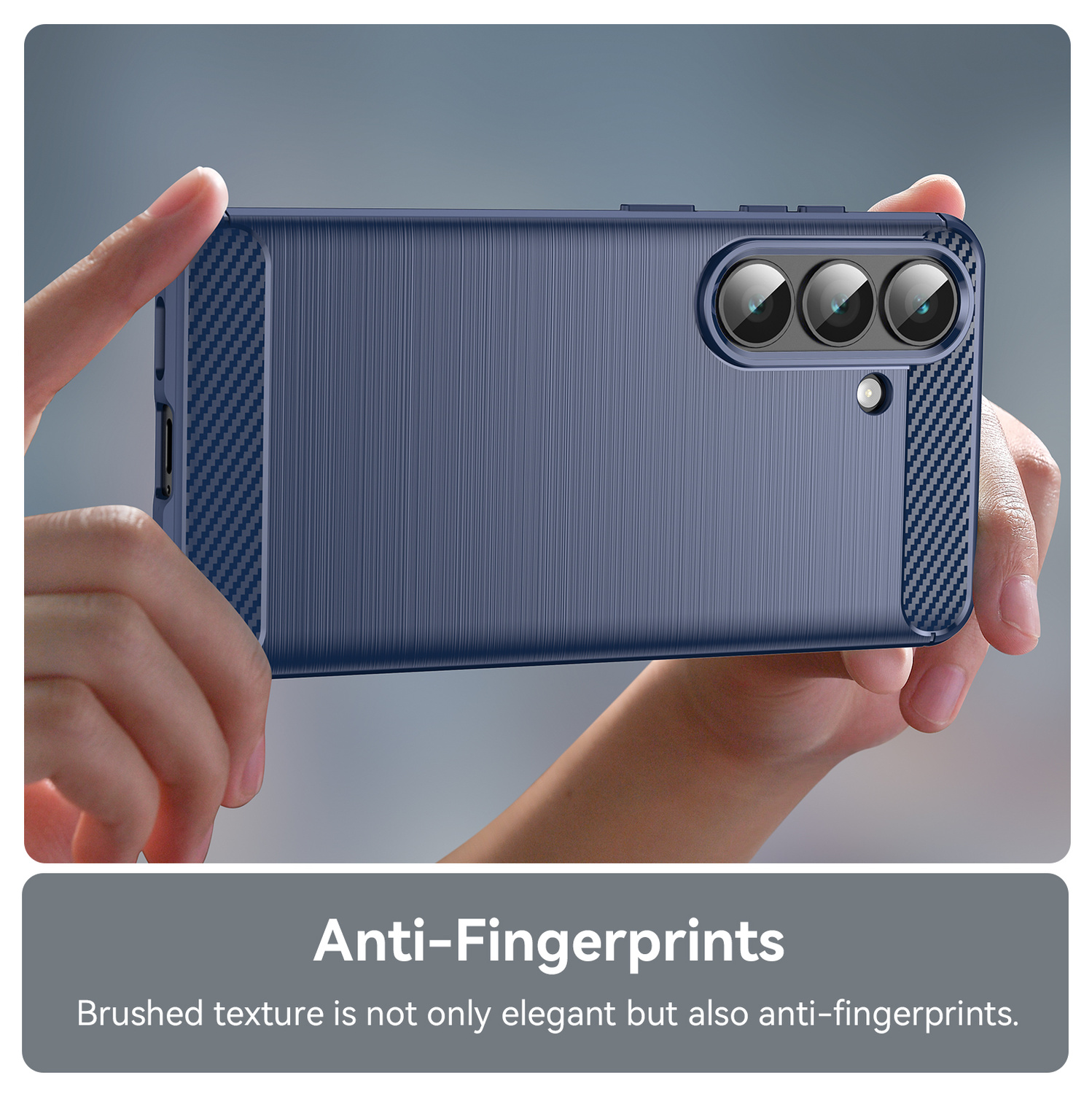 Samsung Galaxy S26 Hoesje Geborsteld TPU Flexibele Back Cover Blauw afbeelding 7