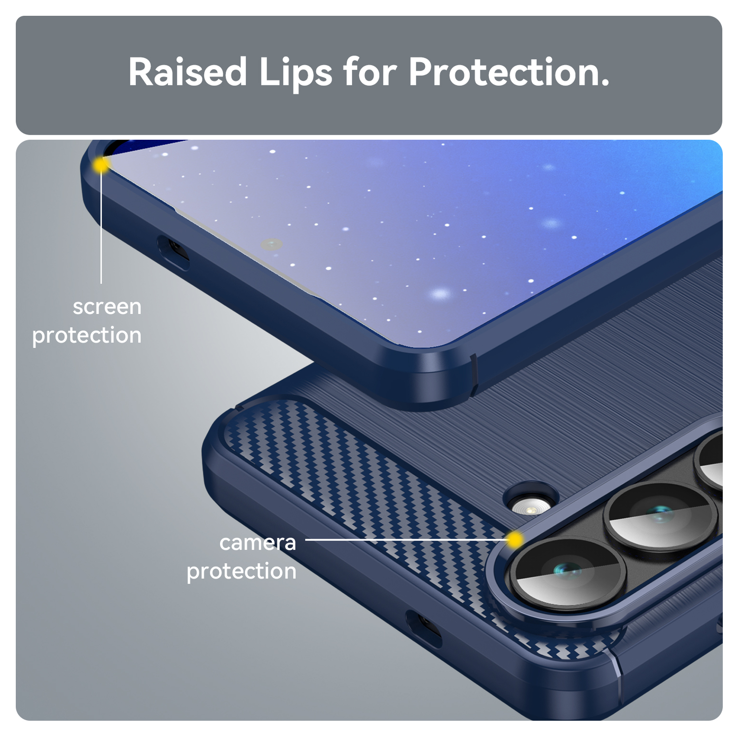 Samsung Galaxy S26 Hoesje Geborsteld TPU Flexibele Back Cover Blauw afbeelding 8