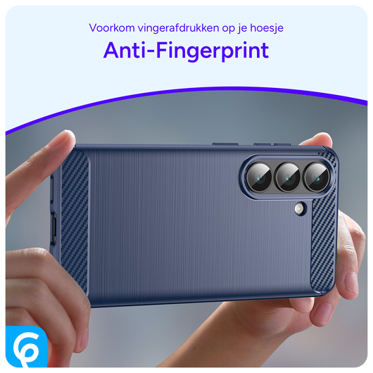 Samsung Galaxy S26 Hoesje Geborsteld TPU Flexibele Back Cover Blauw afbeelding 6