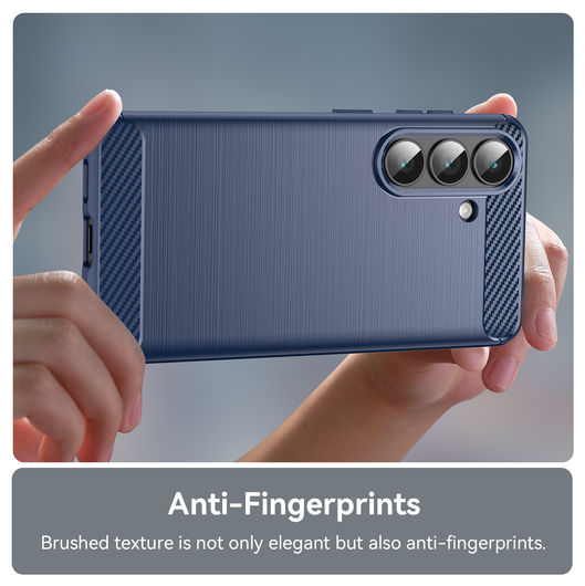 Samsung Galaxy S26 Hoesje Geborsteld TPU Flexibele Back Cover Blauw afbeelding 7