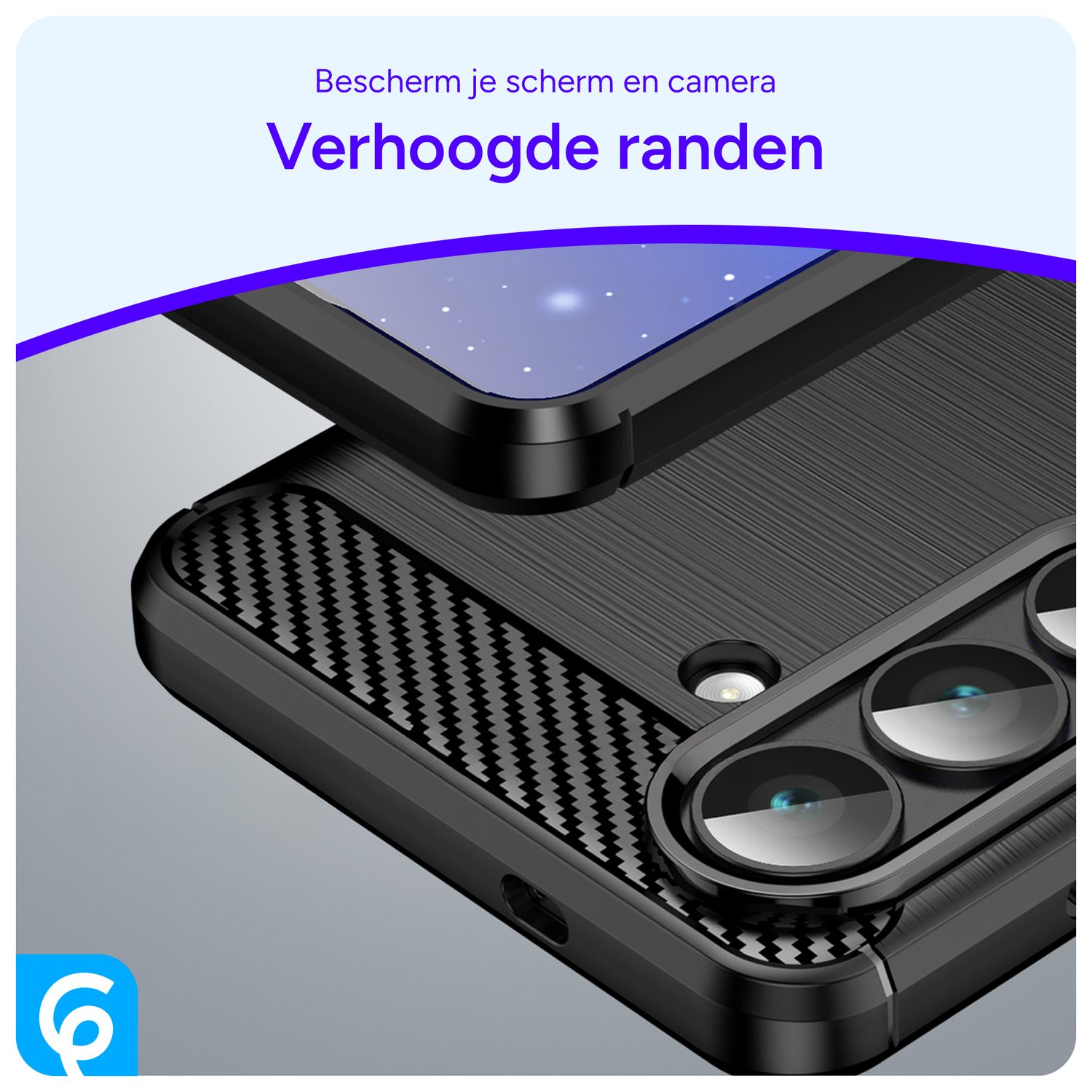 Samsung Galaxy S26 Plus Hoesje Geborsteld TPU Flexibele Back Cover Zwart afbeelding 5