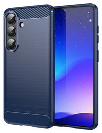 Samsung Galaxy S26 Plus Hoesje Geborsteld TPU Flexibele Back Cover Blauw