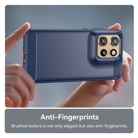 Motorola Edge 60 Neo Hoesje Geborsteld TPU Flexibele Back Cover Blauw afbeelding 6