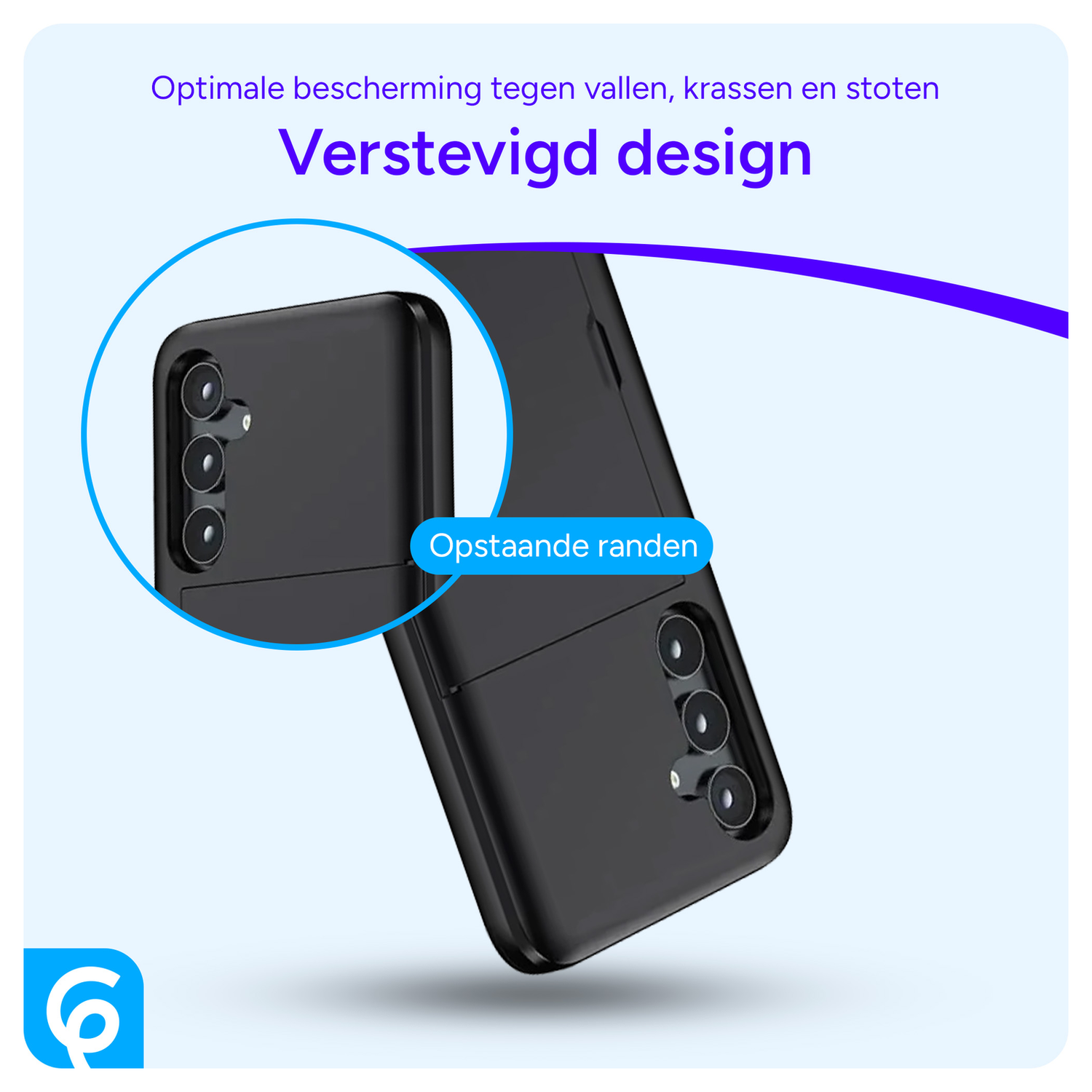 Samsung Galaxy S26 Hoesje met Slider Kaarthouder Back Cover Zwart afbeelding 4