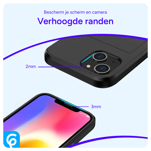 Samsung Galaxy S26 Hoesje met Slider Kaarthouder Back Cover Zwart afbeelding 6