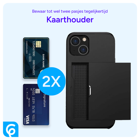 Samsung Galaxy S26 Hoesje met Slider Kaarthouder Back Cover Zwart afbeelding 8